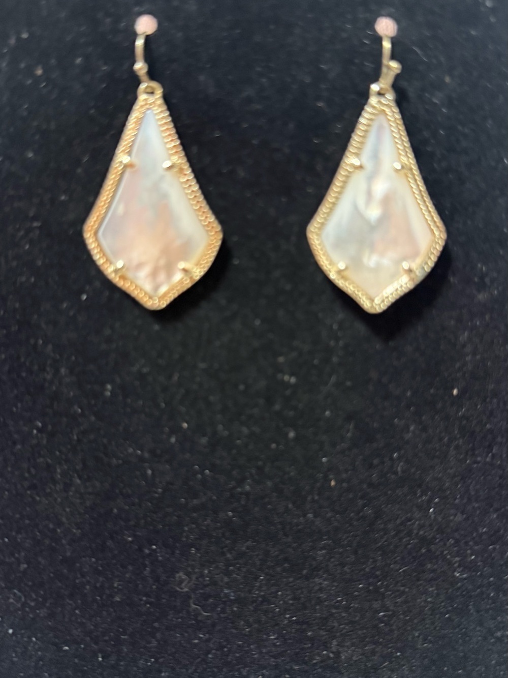 Kendra Scott Gold-Trim Iridescent Drop Earrings